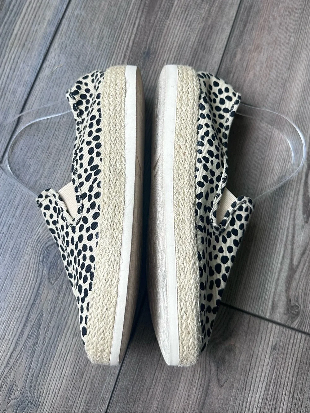 Esprit Leopard Animal Print Espadrille Slip On Shoes Size 8M | EUC